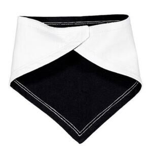 Rabbit Skins Soft Reversible Infant Bandana Bib - White/Black
